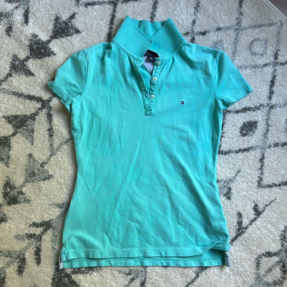 Polo shirts size xs turquoise tommy hilfiger